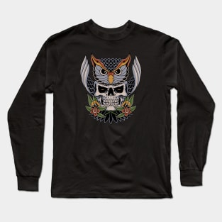 Owl Skull Long Sleeve T-Shirt